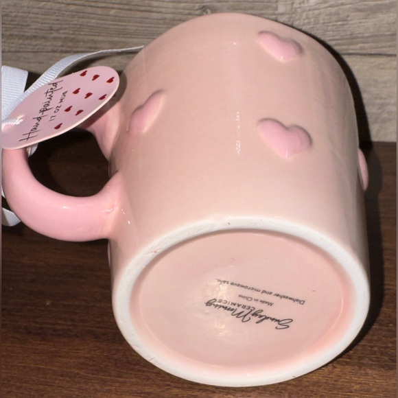 Super Cute Pink Ceramic Mug with Hearts 💕 Perfect Valentines Day - NEW - Picture 8 of 11
